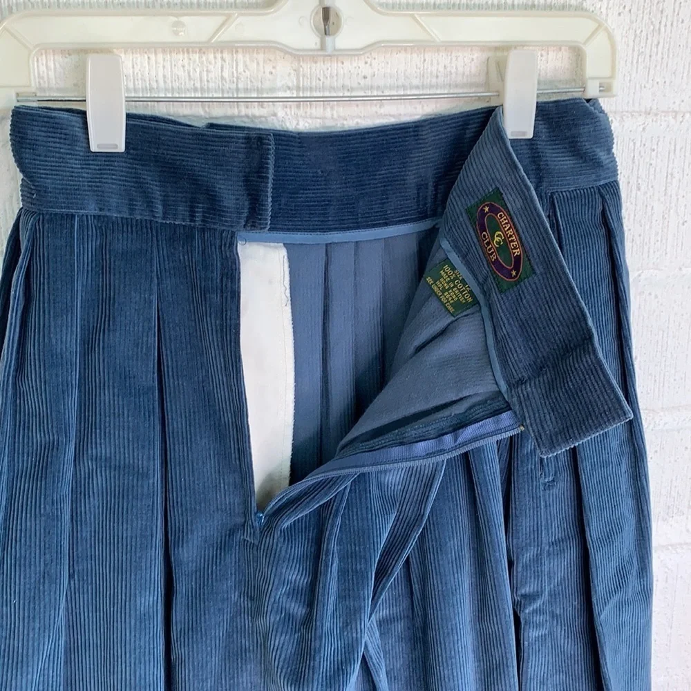Charter Club Vintage Pleated Corduroy Plisse Skirt sz 12
